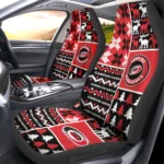 Carolina Hurricanes Car Seat Cover - Custom Ugly Style Black and Red