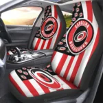 Carolina Hurricanes Car Seat Cover – Custom US Flag Style Black and Red