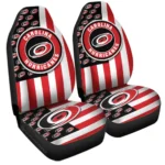 Carolina Hurricanes Car Seat Cover – Custom US Flag Style Black and Red