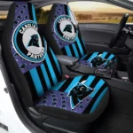 Carolina Panthers Car Seat Cover – Custom US Flag Style Black and Blue