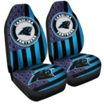 Carolina Panthers Car Seat Cover – Custom US Flag Style Black and Blue