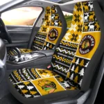 Chicago Blackhawks Car Seat Cover - Custom Ugly Style Black and Gold