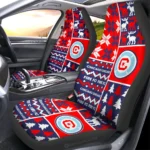 Chicago Fire FC Car Seat Cover - Custom Ugly Style Blue and Red