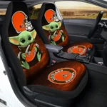 Cleveland Browns Car Seat Cover – Baby Yoda Orange and Black
