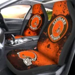 Cleveland Browns Car Seat Cover - Custom Orange and Black