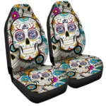Colorado Avalanche Car Seat Cover – Custom Sugar Skull Black and Gold