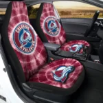 Colorado Avalanche Car Seat Cover – Custom Tie Dye Red and Pink