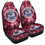 Colorado Avalanche Car Seat Cover – Custom Tie Dye Red and Pink