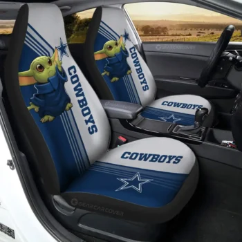 Dallas Cowboys Car Seat Cover - Baby Yoda Blue and Black