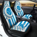 Detroit Lions Car Seat Cover - Custom US Flag Style Blue and White