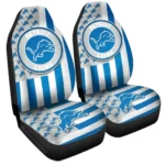 Detroit Lions Car Seat Cover – Custom US Flag Style Blue and White