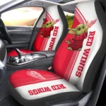 Detroit Red Wings Car Seat Cover - Baby Yoda Red and White