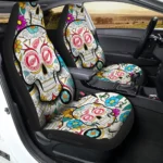 Detroit Red Wings Car Seat Cover – Custom Sugar Skull Black and Red
