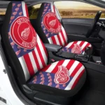 Detroit Red Wings Car Seat Cover - Custom US Flag Style Red and White
