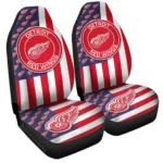 Detroit Red Wings Car Seat Cover – Custom US Flag Style Red and White