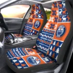 Edmonton Oilers Car Seat Cover - Custom Ugly Style Blue and Orange