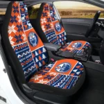 Edmonton Oilers Car Seat Cover – Custom Ugly Style Blue and Orange