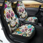 Florida Panthers Car Seat Cover – Custom Sugar Skull Black and Gold