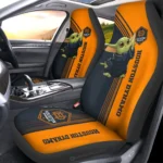 Houston Dynamo FC Car Seat Cover - Baby Yoda Black and Orange