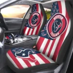 Houston Texans Car Seat Cover – Custom US Flag Style Black and Red