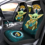 Jacksonville Jaguars Car Seat Cover - Baby Yoda Black and Blue
