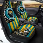 Jacksonville Jaguars Car Seat Cover - Custom US Flag Style Black and Blue