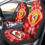 Kansas City Chiefs Car Seat Cover - Custom Tie Dye Red and White