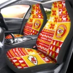 Kansas City Chiefs Car Seat Cover - Custom Ugly Style Red and Yellow