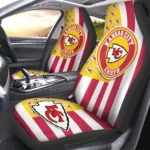 Kansas City Chiefs Car Seat Cover – Custom US Flag Style White and Red