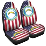 Los Angeles Chargers Car Seat Cover – Custom Black and Red