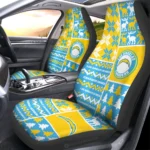Los Angeles Chargers Car Seat Cover - Custom Ugly Style Blue and Yellow