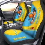Los Angeles Chargers Car Seat Cover - Goku Blue and Yellow