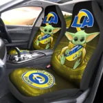Los Angeles Rams Car Seat Cover - Baby Yoda Blue and Gold
