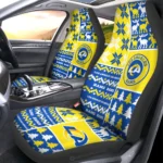 Los Angeles Rams Car Seat Cover - Custom Ugly Style Blue and Yellow