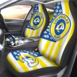Los Angeles Rams Car Seat Cover – Custom US Flag Style White and Blue