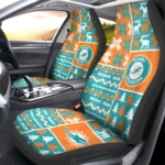 Miami Dolphins Car Seat Cover - Custom Ugly Style Blue and Orange