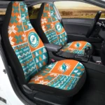 Miami Dolphins Car Seat Cover – Custom Ugly Style Blue and Orange