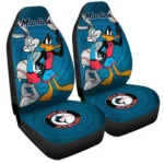 Miami Marlins Car Seat Cover – Custom Looney Tunes Bugs and Daffy Blue and Black