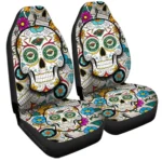 Minnesota Wild Car Seat Cover – Custom Sugar Skull Black and Gold