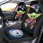 New England Patriots Car Seat Cover - Baby Yoda Black and Green