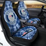 New England Patriots Car Seat Cover – Custom Tie Dye Blue and White