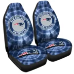 New England Patriots Car Seat Cover – Custom Tie Dye Blue and White