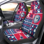 New England Patriots Car Seat Cover - Custom Ugly Style Blue and Red