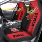 New Jersey Devils Car Seat Cover - Baby Yoda Black and Red