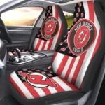 New Jersey Devils Car Seat Cover – Custom US Flag Style Red and Black