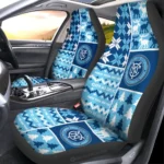 New York City FC Car Seat Cover - Custom Ugly Style Blue and White