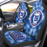 New York Giants Car Seat Cover - Custom Tie Dye Blue and White