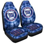 New York Giants Car Seat Cover – Custom Tie Dye Blue and White