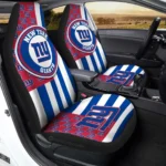 New York Giants Car Seat Cover - Custom US Flag Style Blue and White