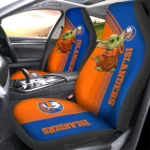 New York Islanders Car Seat Cover - Baby Yoda Orange and Red